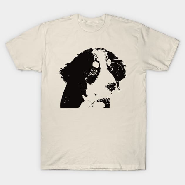 Bernese Mountain Dog Face Design - A Berner Christmas Gift T-Shirt by DoggyStyles